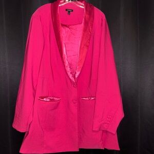 Torrid Fuchsia Blazer with Satin Trim